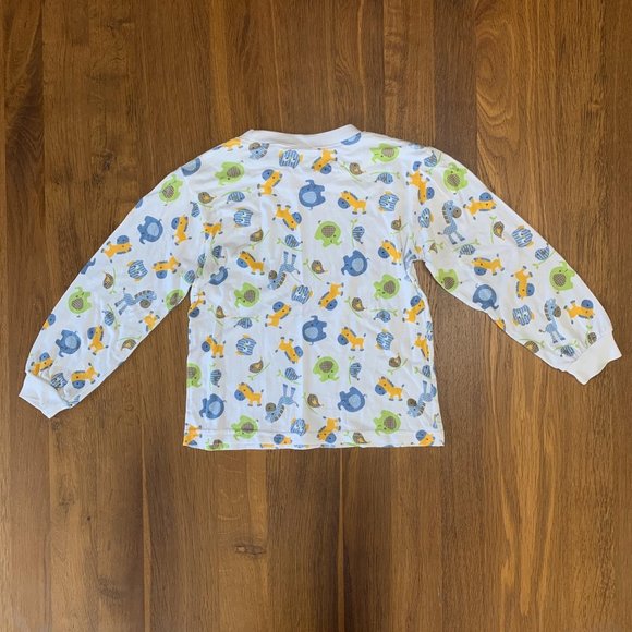 LITTLE BOBDOG Unisex Bamboo Pajamas M 3-4 3T 4T Toddler Animals Elephants PJs - Picture 3 of 7